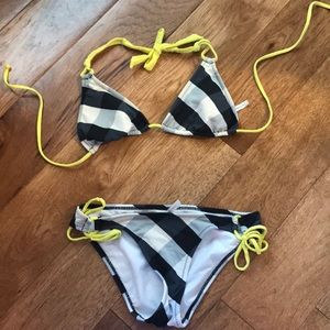 Aeropostale Black/White plaid Bikini